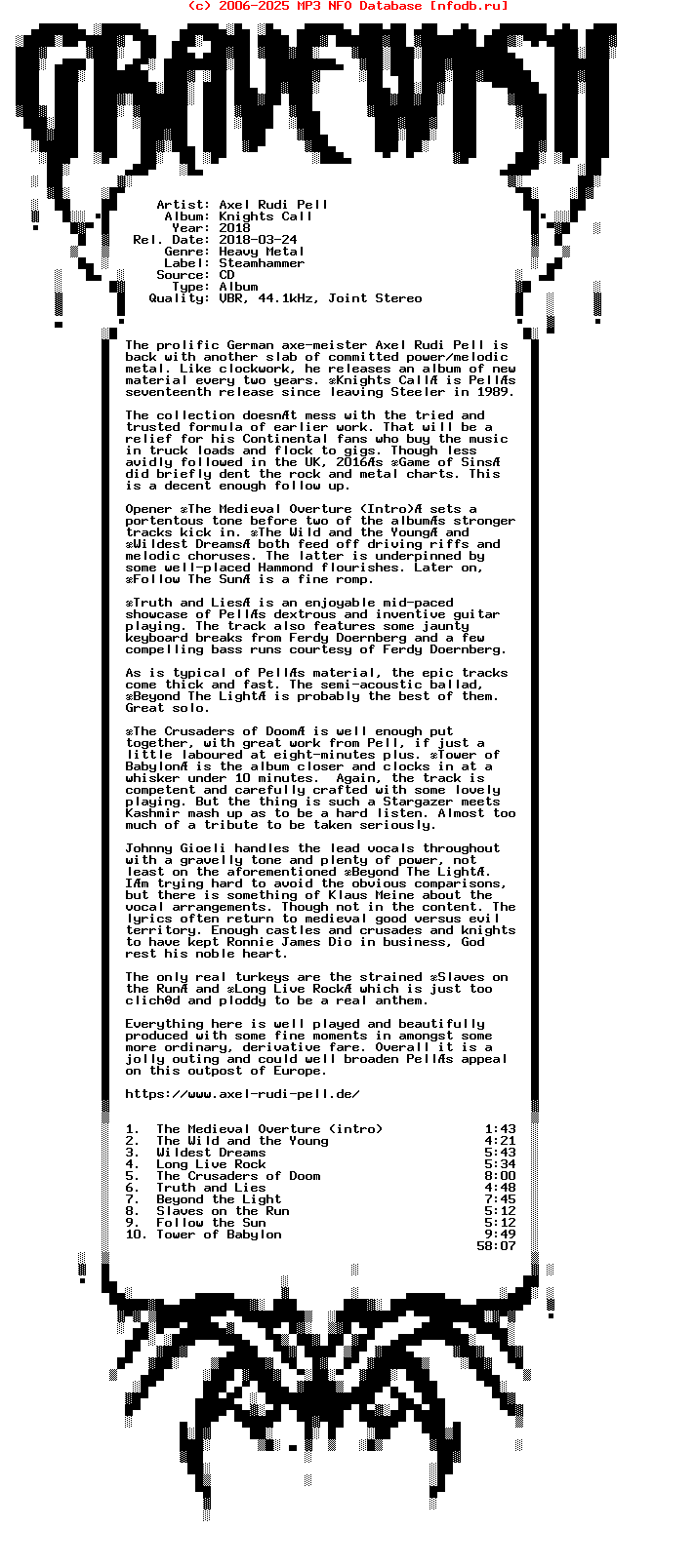 Axel_Rudi_Pell-Knights_Call-2018