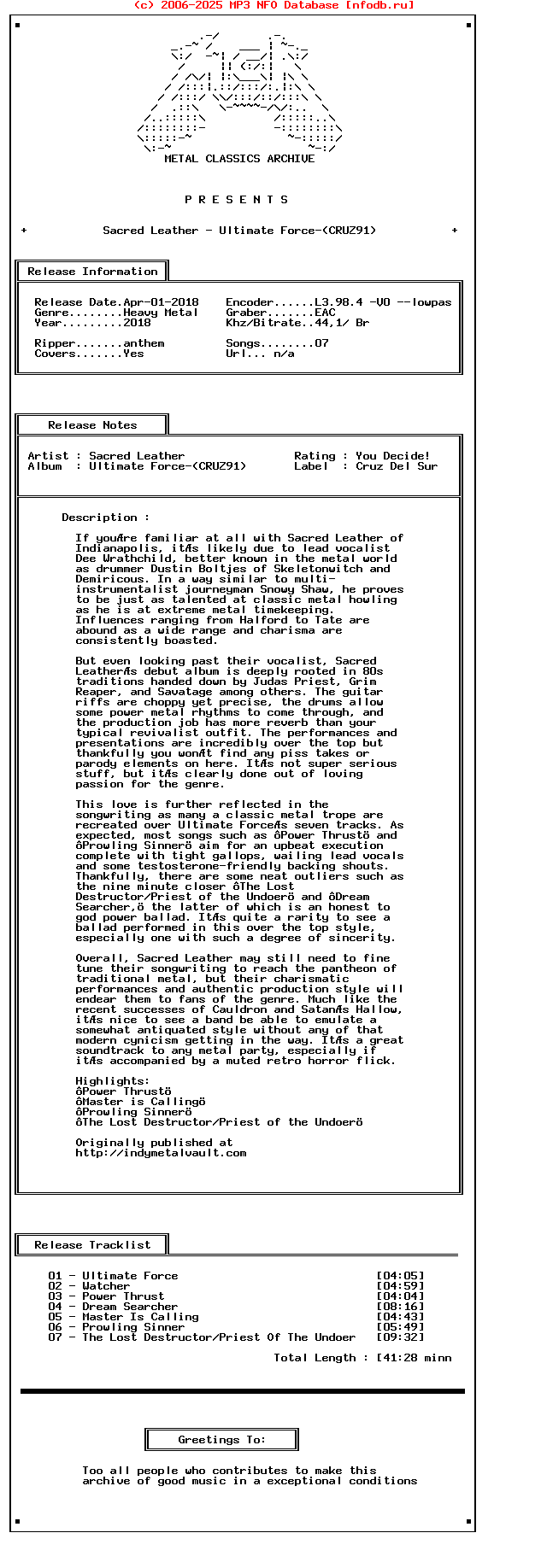 Sacred_Leather_-_Ultimate_Force-(CRUZ91)-2018-Mca_Int
