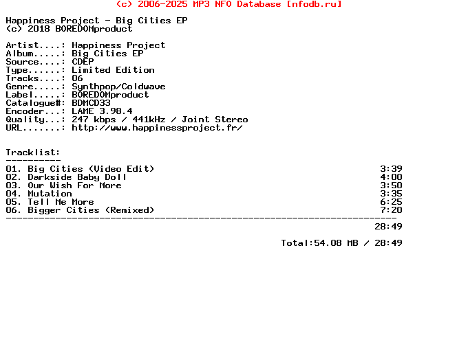 Happiness_Project-Big_Cities_Ep-Limited_Edition-2018