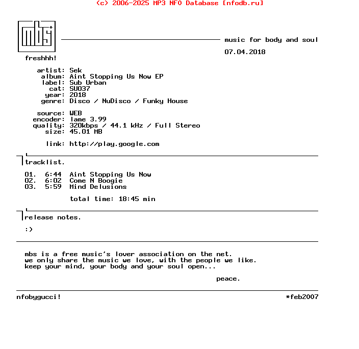 Sek--Aint_Stopping_Us_Now_Ep-(SU037)-WEB-2018-mbs