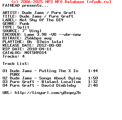 Dude_Jams__-__Pure_Graft-Dude_Jams__-__Pure_Graft-Split-7_Inch_Vinyl-2012