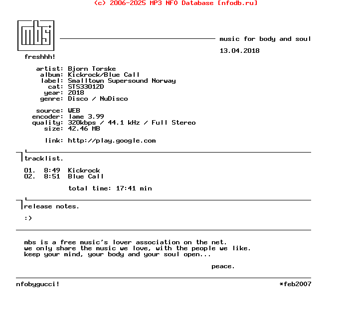 Bjorn_Torske--Kickrock-Blue_Call-(STS33012D)-WEB-2018-mbs