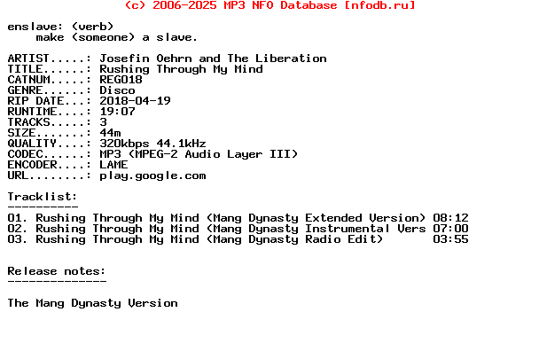 Josefin_Oehrn_And_The_Liberation-Rushing_Through_My_Mind-(REG018)-WEB-2018