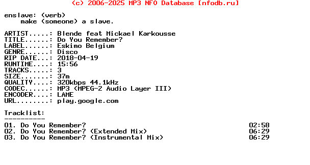 Blende_Feat_Mickael_Karkousse-Do_You_Remember-WEB-2018