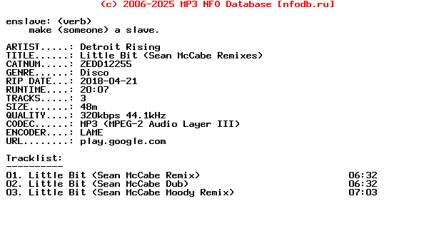 Detroit_Rising-Little_Bit_(SEAN_MCCABE_REMIXES)-(ZEDD12255)-WEB-2018