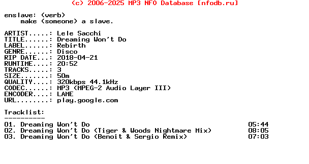 Lele_Sacchi-Dreaming_Wont_Do-WEB-2018