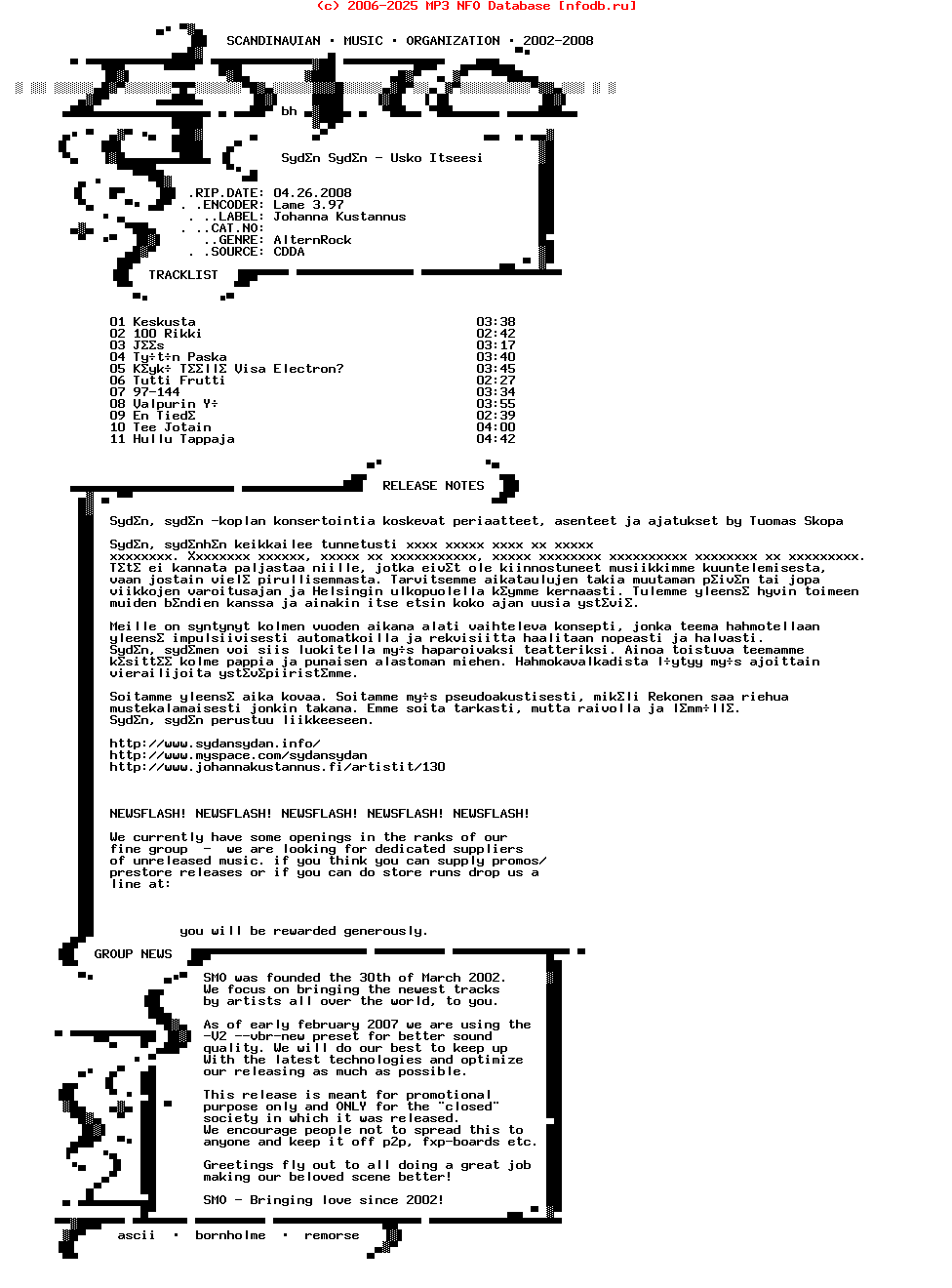 Sydan_Sydan-Usko_Itseesi-FI-2008