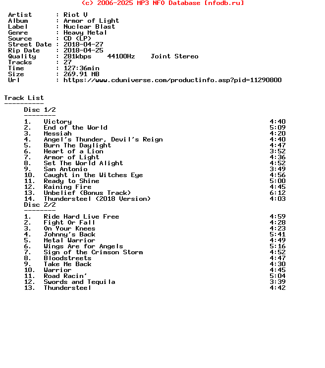 Riot_V-Armor_Of_Light-(LIMITED_EDITION)-2CD-2018