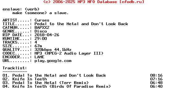 Curses-Pedal_To_The_Metal_And_Dont_Look_Back-(BAPXX2)-WEB-2018