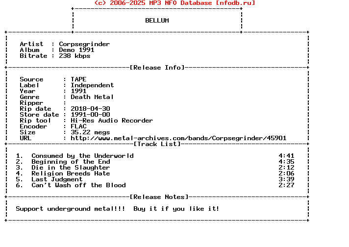 Corpsegrinder-Demo_1991-Tape-1991
