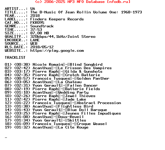 VA-The_B-Music_Of_Jean_Rollin_Volume_One_1968-1973-(FKR095)-WEB-2018