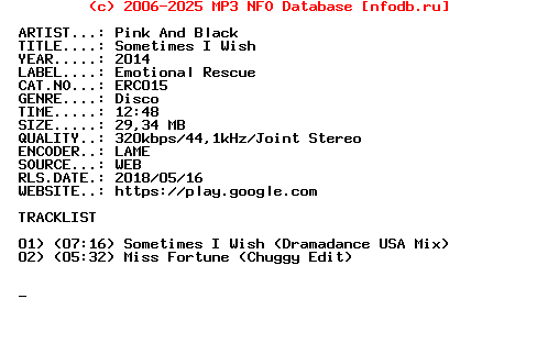 Pink_And_Black-Sometimes_I_Wish-(ERC015)-WEB-2014
