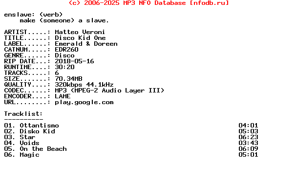 Matteo_Veroni-Disco_Kid_One-(EDR260)-WEB-2018