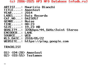 Maurizio_Bianchi-Amentest-(DAIS057)-WEB-2014