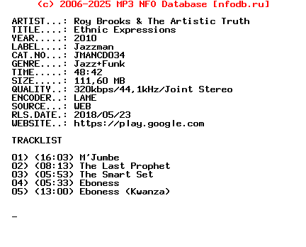Roy_Brooks_And_The_Artistic_Truth-Ethnic_Expressions-(JMANCD034)-WEB-2010