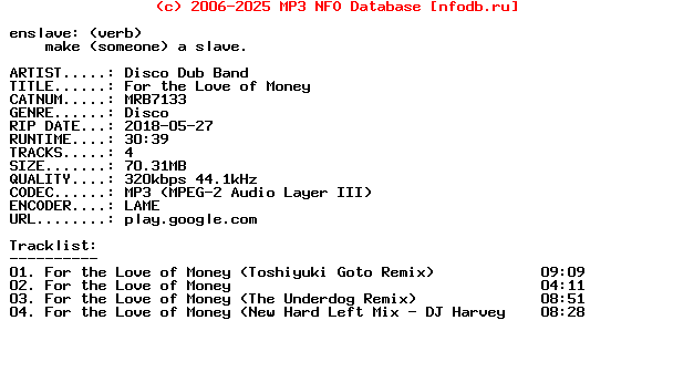 Disco_Dub_Band-For_The_Love_Of_Money-(MRB7133)-WEB-2014