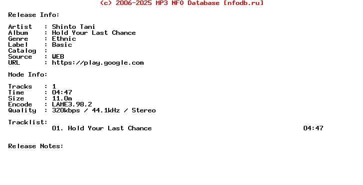 Shinto_Tani-Hold_Your_Last_Chance-WEB-2011