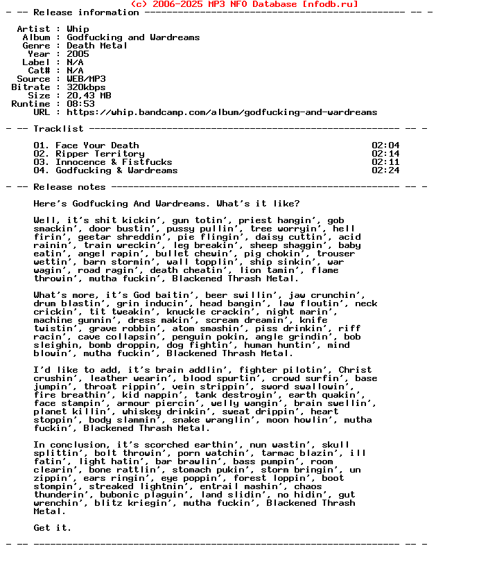 Whip-Godfucking_And_Wardreams-WEB-2005-Klv