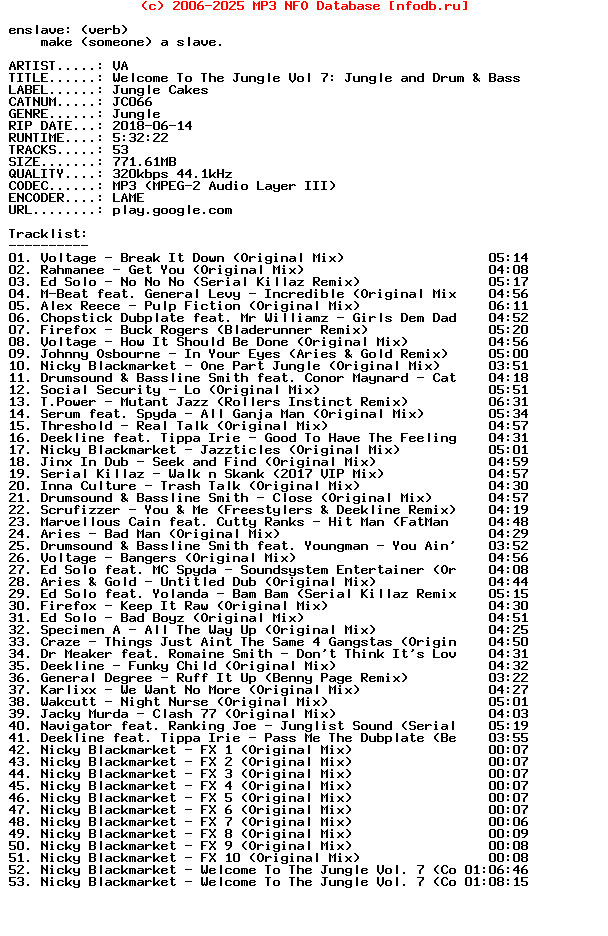 VA-Welcome_To_The_Jungle_Vol_7_Jungle_And_Drum_And_Bass_Soundclash-(JC066)-WEB-2018