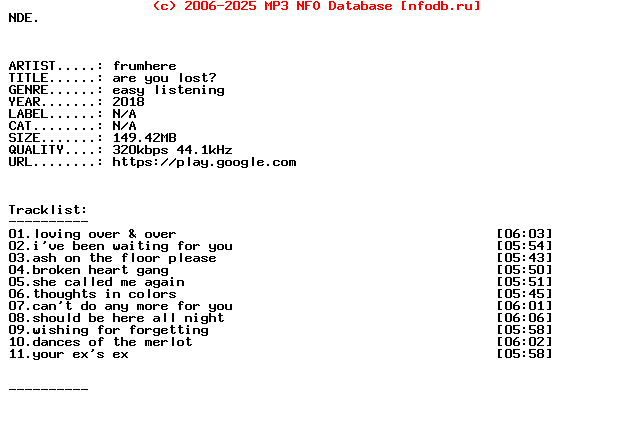 Frumhere-Are_You_Lost-WEB-2018-Nde