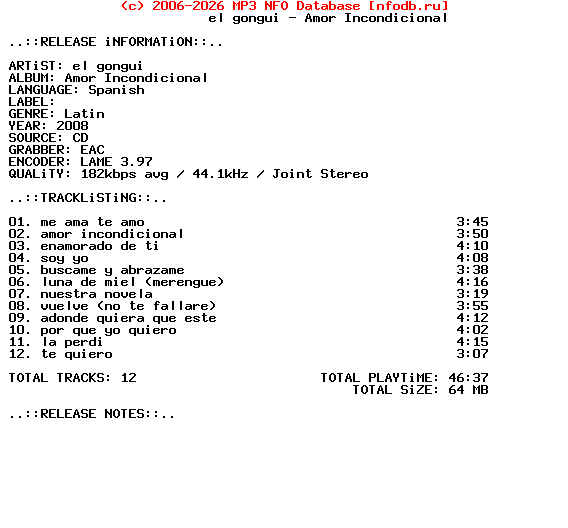 El_Gongui-Amor_Incondicional-SP-2008