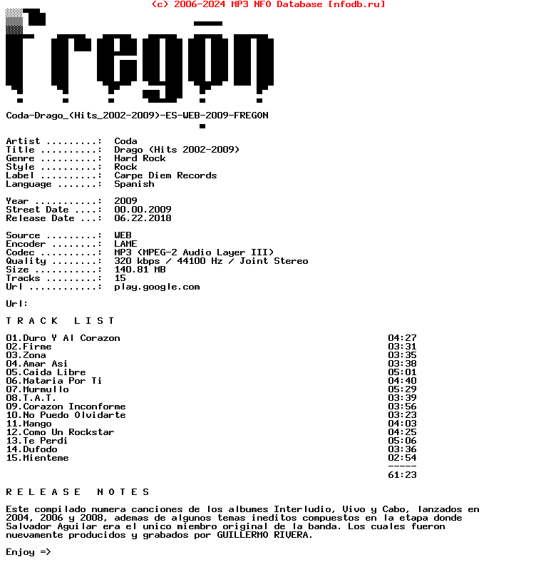 Coda-Drago_(HITS_2002-2009)-ES-WEB-2009-Fregon