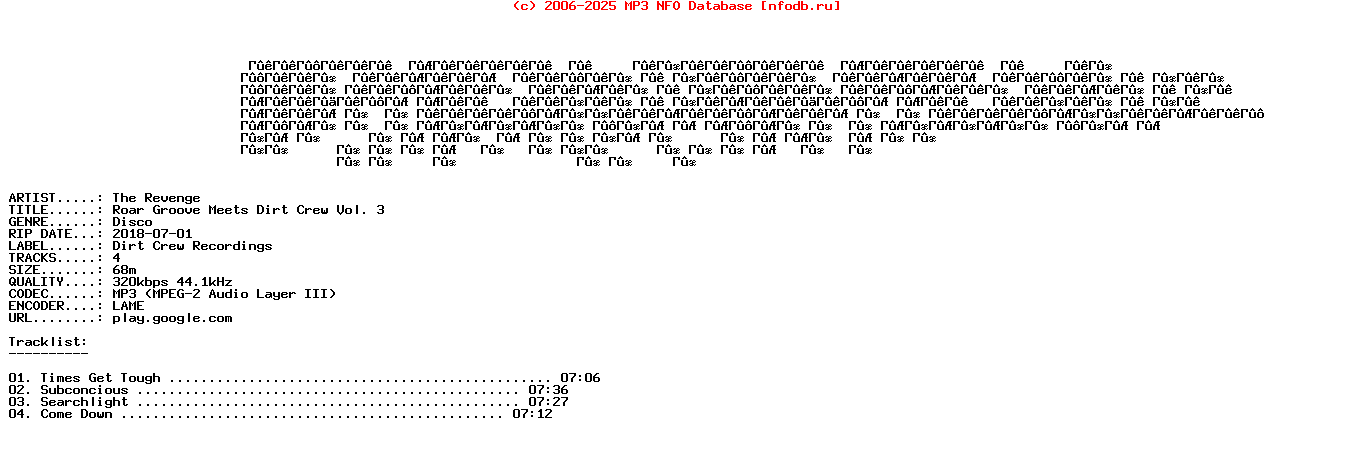 The_Revenge-Roar_Groove_Meets_Dirt_Crew_Vol_3-WEB-2018