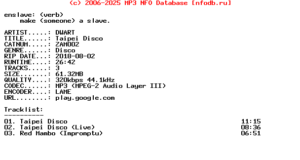 Dwart-Taipei_Disco-(ZAM002)-WEB-2018