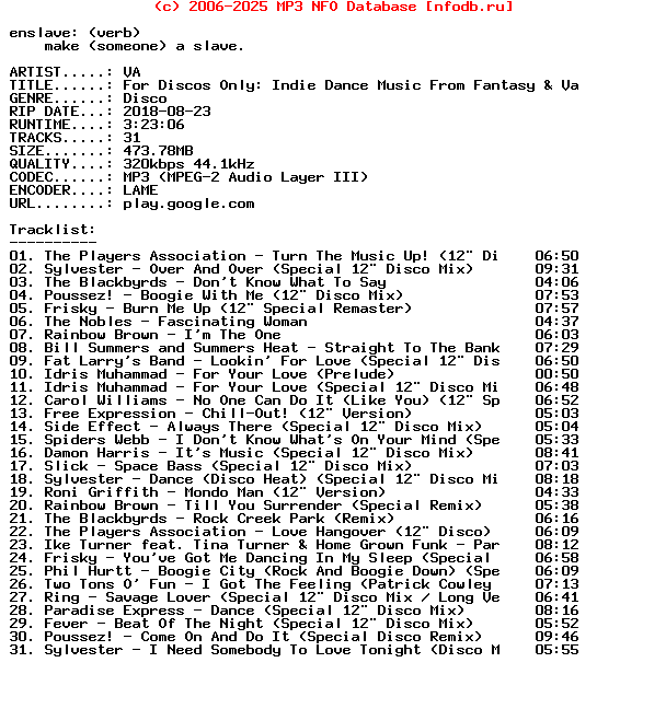 VA-For_Discos_Only_Indie_Dance_Music_From_Fantasy_And_Vanguard_Records_(1976-1981)-WEB-2018