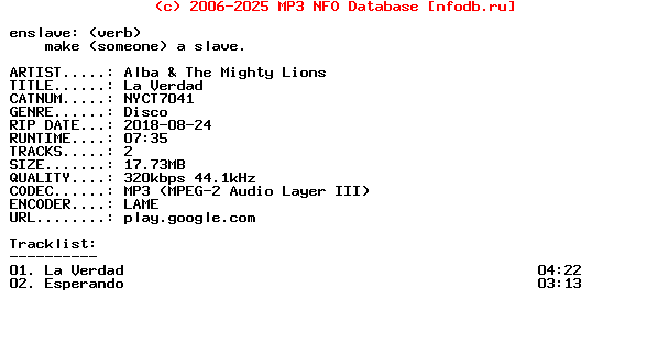 Alba_And_The_Mighty_Lions-La_Verdad-(NYCT7041)-WEB-2018