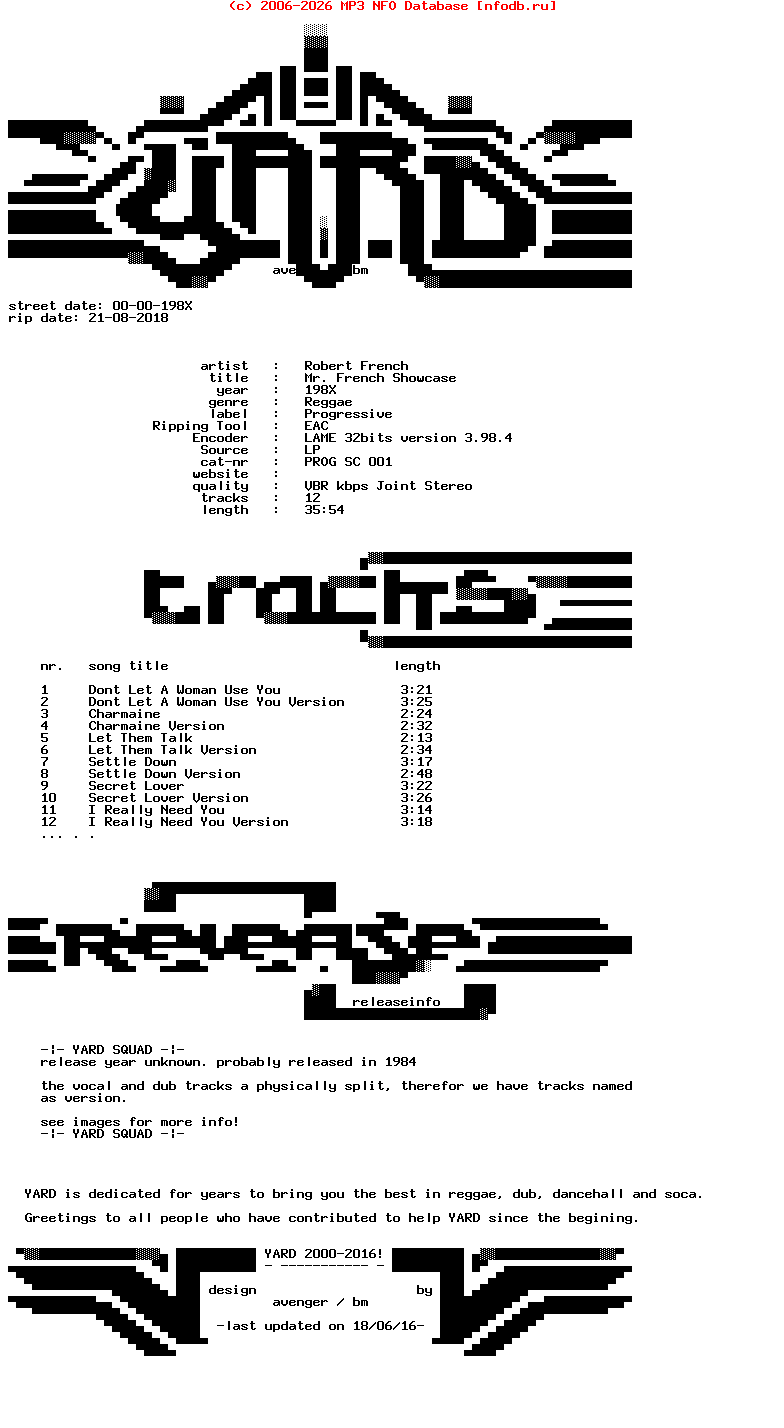 Robert_French-Mr_French_Showcase-(PROG_SC_001)-Lp-198X-YARD