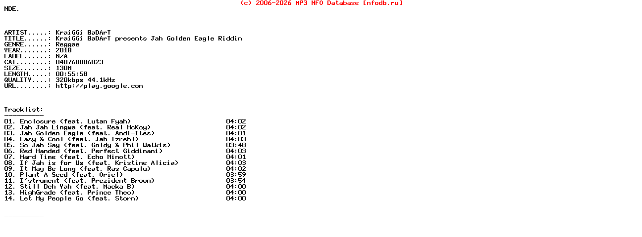 Kraiggi_Badart-Kraiggi_Badart_Presents_Jah_Golden_Eagle_Riddim-(848760086823)-WEB-2018