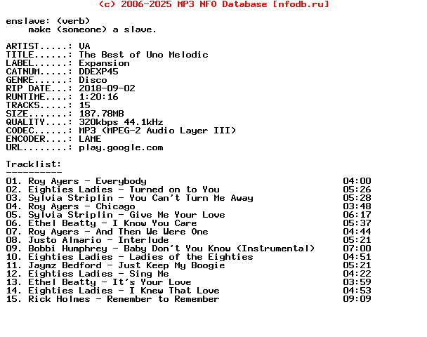 VA-The_Best_Of_Uno_Melodic-(DDEXP45)-WEB-2018