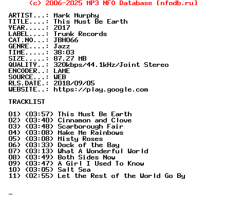 Mark_Murphy-This_Must_Be_Earth-(JBH066)-WEB-2017