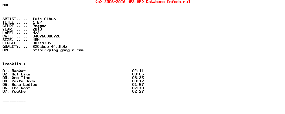 Tufe_Clhva-1_Ep-(848760088728)-WEB-2018