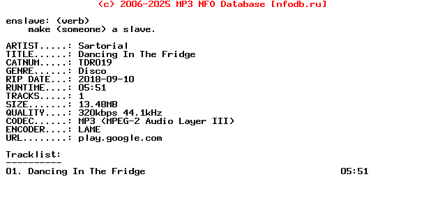 Sartorial-Dancing_In_The_Fridge-(TDR019)-WEB-2018