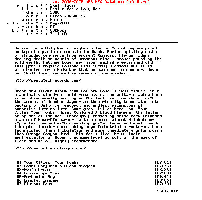 Skullflower--Desire_For_A_Holy_War-.Utech.-2008