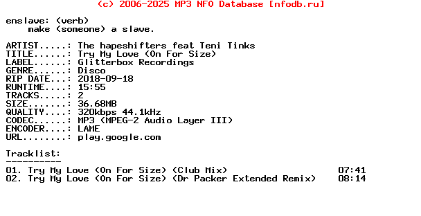 The_Hapeshifters_Feat_Teni_Tinks-Try_My_Love_(ON_FOR_SIZE)-WEB-2018