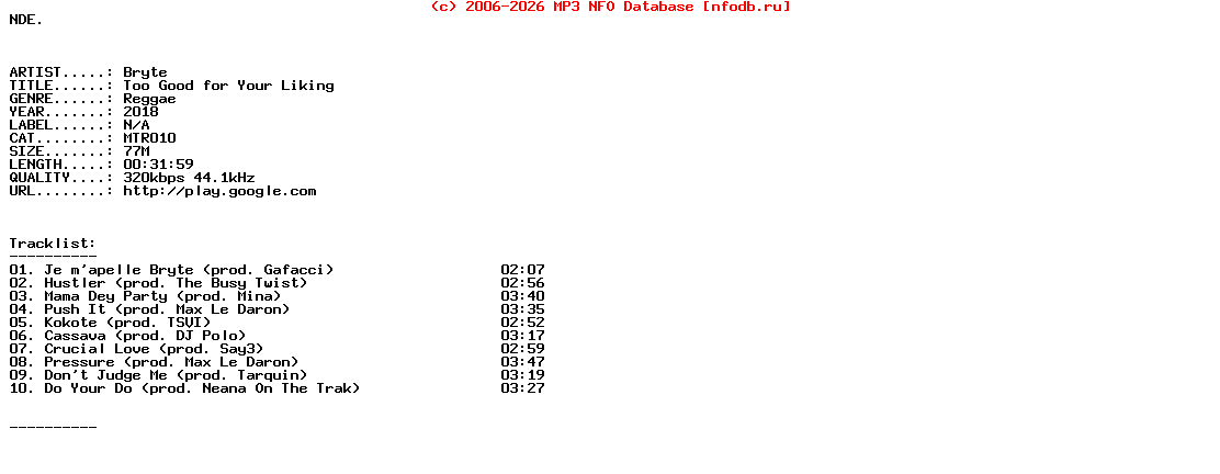 Bryte-Too_Good_For_Your_Liking-(MTR010)-WEB-2018