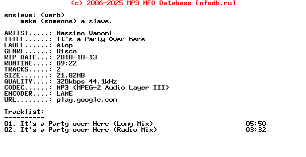 Massimo_Vanoni-Its_A_Party_Over_Here-WEB-2018