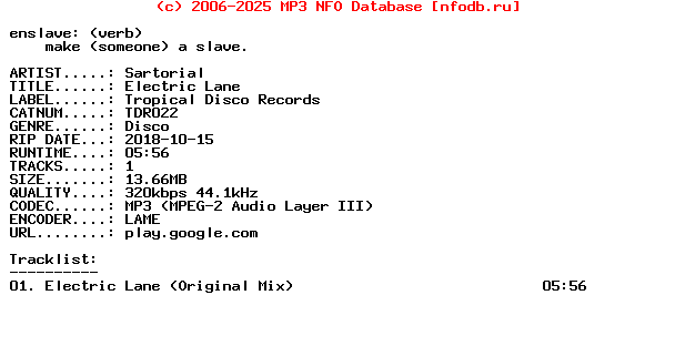 Sartorial-Electric_Lane-(TDR022)-WEB-2018