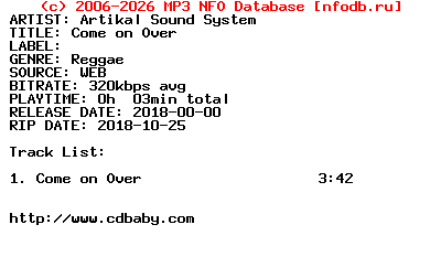 Artikal_Sound_System-Come_On_Over-WEB-2018