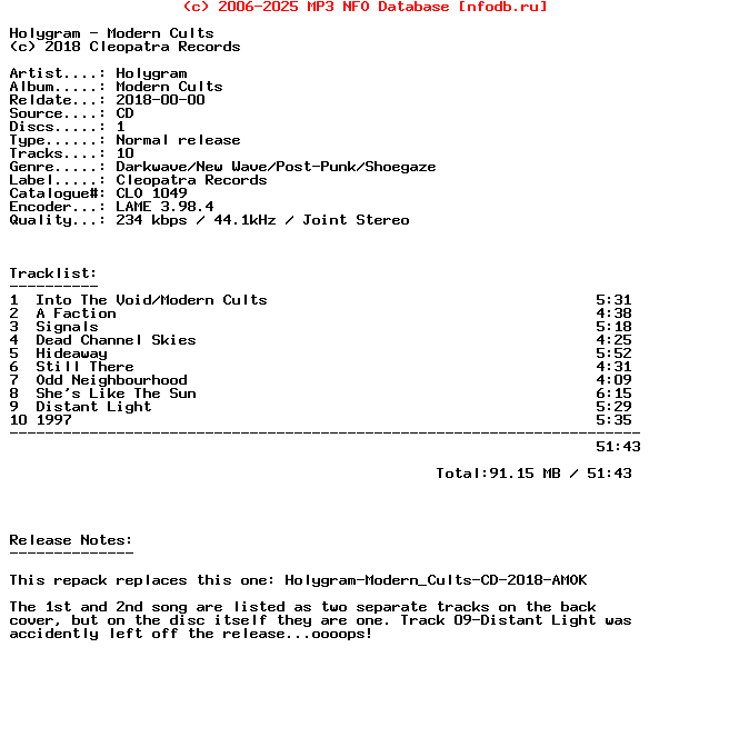 Holygram-Modern_Cults-REPACK-CD-2018