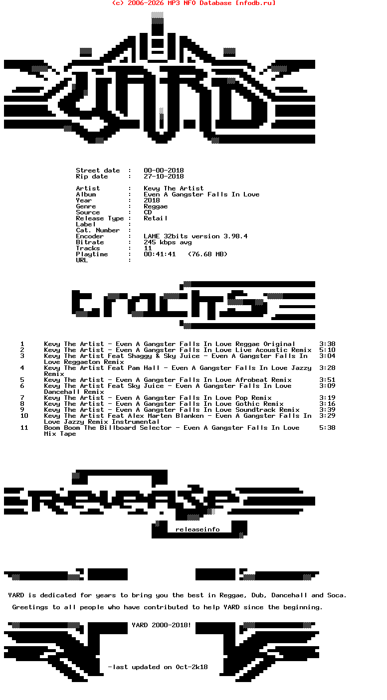 Kevy_The_Artist-Even_A_Gangster_Falls_In_Love-CD-2018-YARD