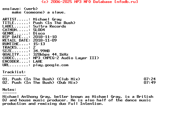 Michael_Gray-Push_(IN_THE_BUSH)-(SL004)-WEB-2018