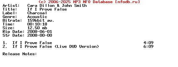 Cara_Dillon_And_John_Smith-If_I_Prove_False-(PROMO_CDS)-2008