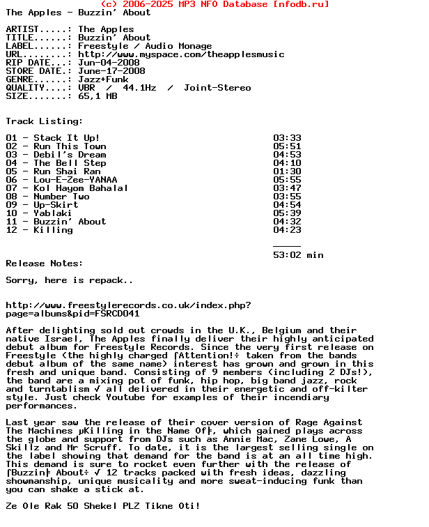 The_Apples-Buzzin_About-(REPACK)-2008