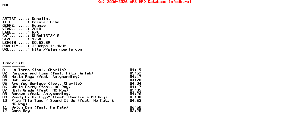 Dubalist-Premier_Echo-(DUBALIST2K18)-WEB-2018