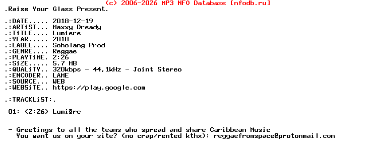 Maxxy_Dready-Lumiere-Single-WEB-FR-2018