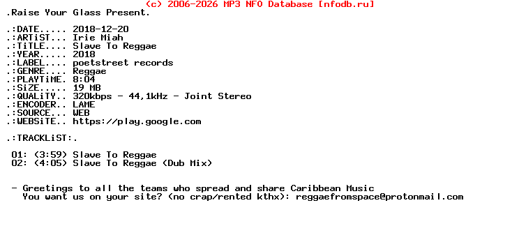 Irie_Miah-Slave_To_Reggae-WEB-2018